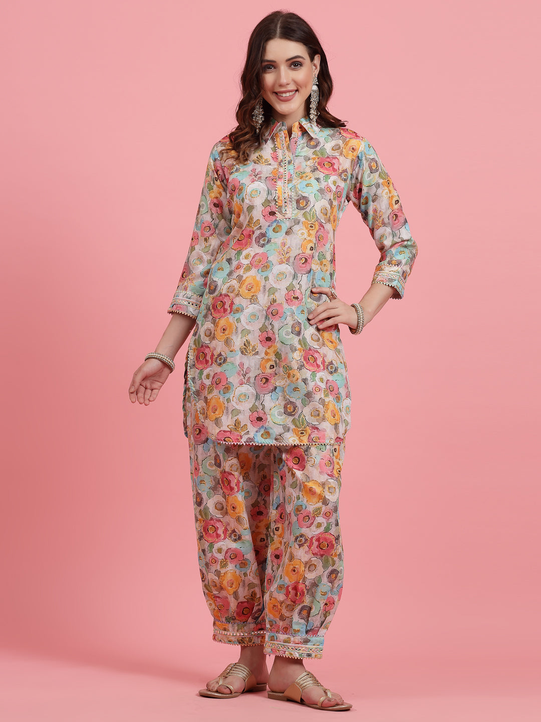 Women Printed Cotton Co-Ord Set