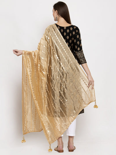 Fawn Gotta Patti Silk Dupatta