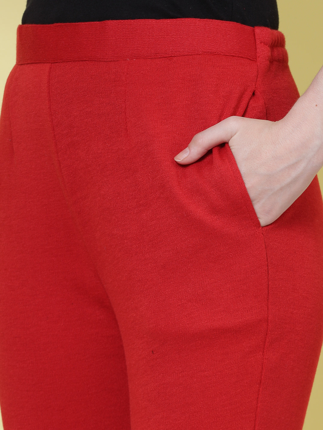 Dark Grey & Red Solid Woolen Trouser (Pack of 2)