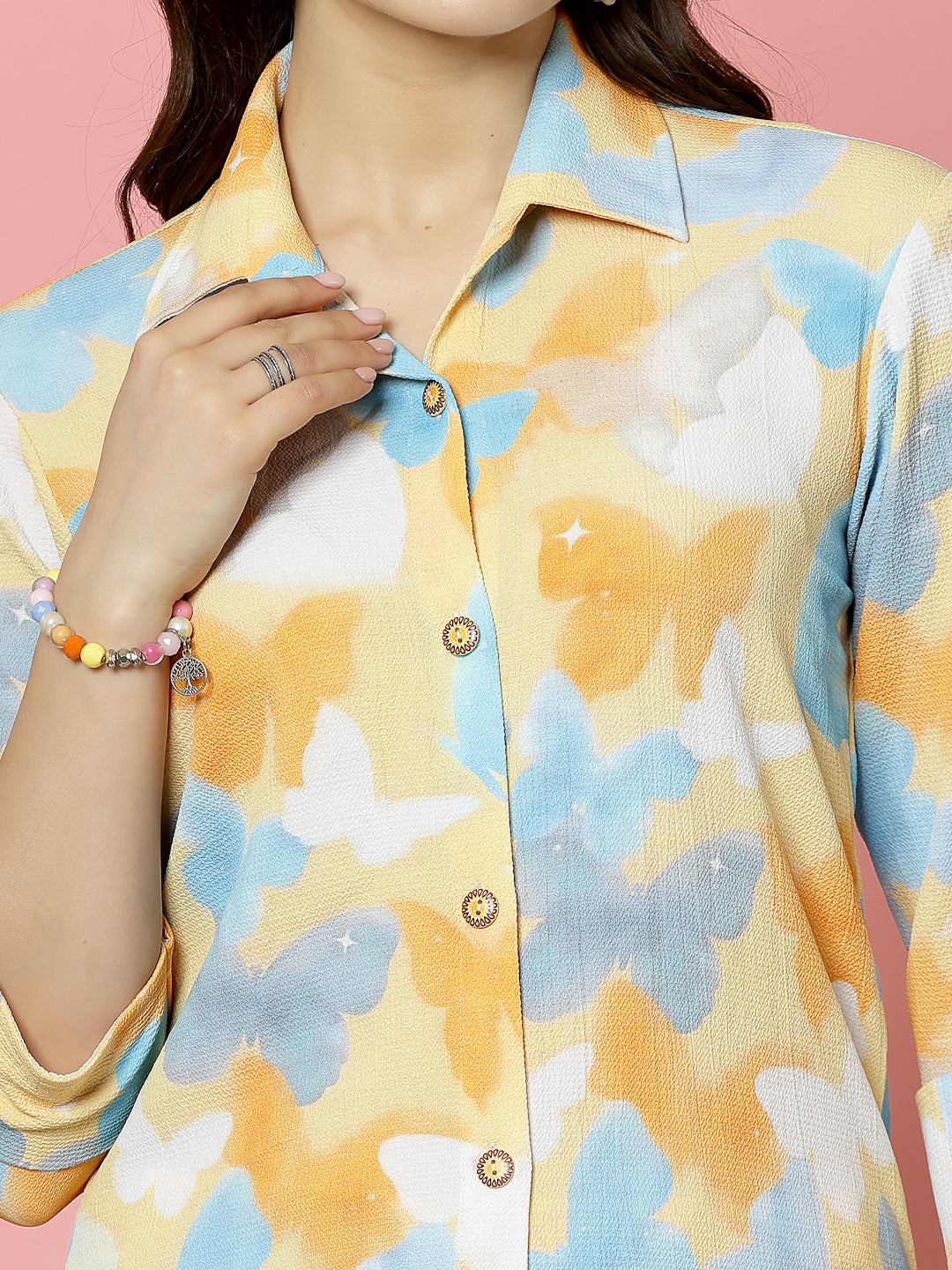 Women Printed Shirt with Trouser Co-ords Set