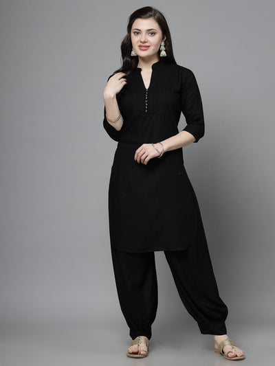 Women Yoke Design Kurta with Afghani Pants