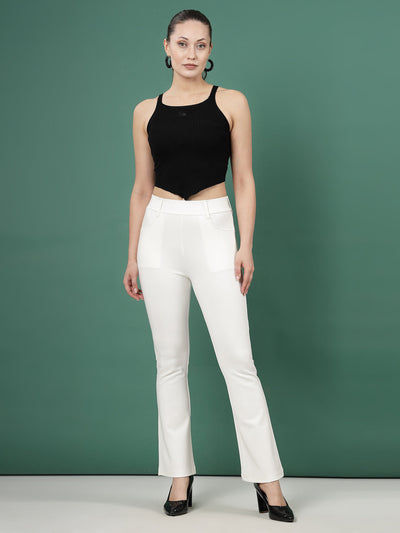 Women White Regular Fit Jeggings