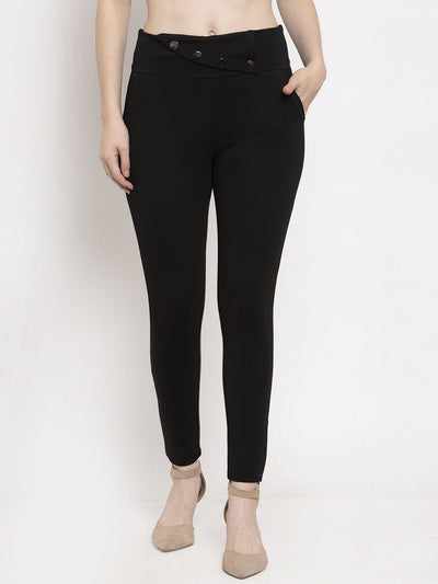 Black Regular Fit Jeggings