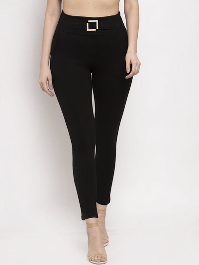 Black Regular Fit Jeggings