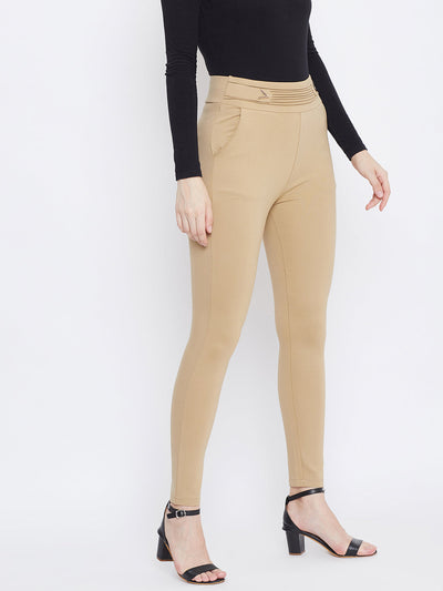 Clora Fawn Solid Jeggings