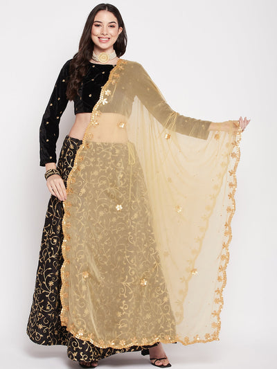 Clora Fawn Gotta Patti Chiffon Dupatta