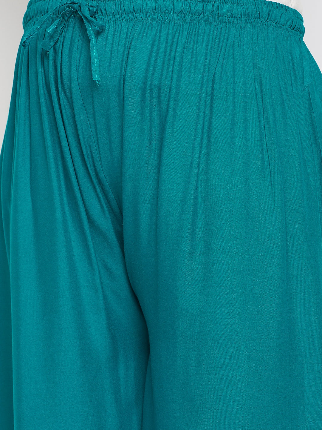 Rama Green Solid Rayon Palazzo