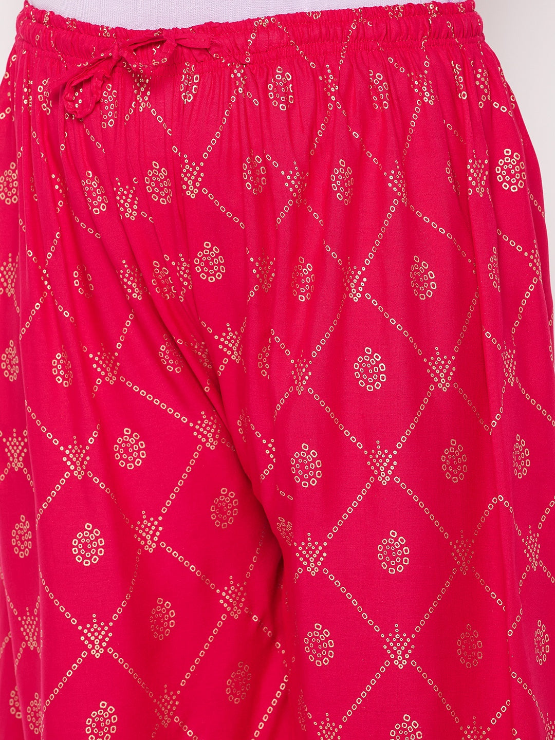 Magenta Printed Rayon Palazzo